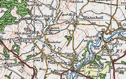 Old map of Drakelow in 1921