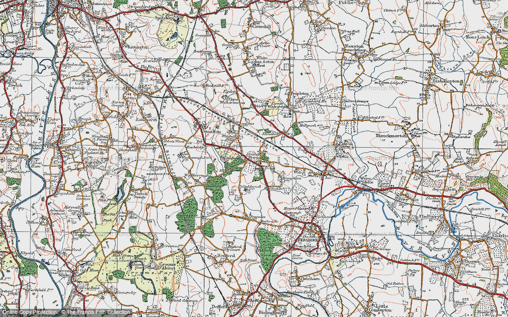 Old Map of Drakes Broughton, 1919 in 1919
