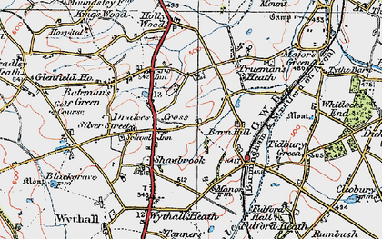 Old map of Drakes Cross in 1921