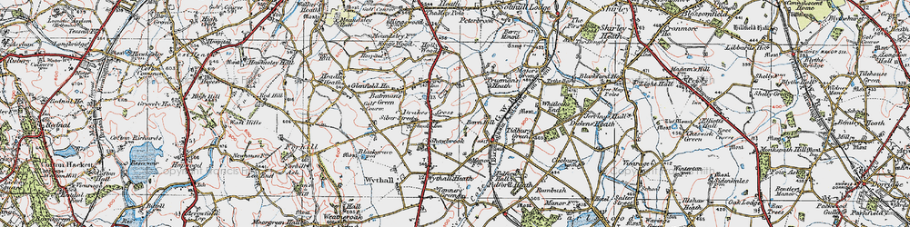 Old map of Drakes Cross in 1921