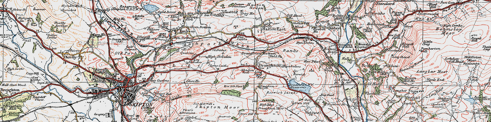 Old map of Wheelam Rock in 1925