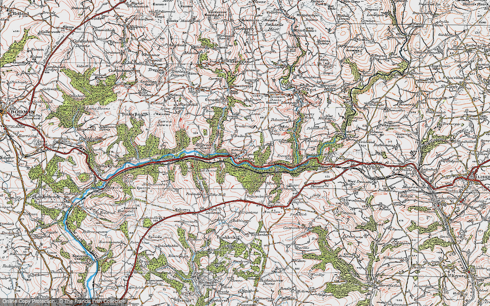 Old Map of Drawbridge, 1919 in 1919