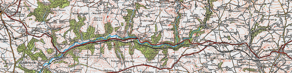 Old map of Drawbridge in 1919