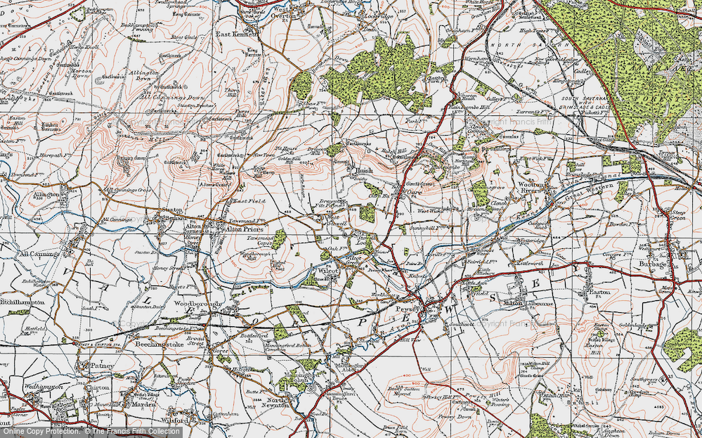 Old Map of Draycot Fitz Payne, 1919 in 1919