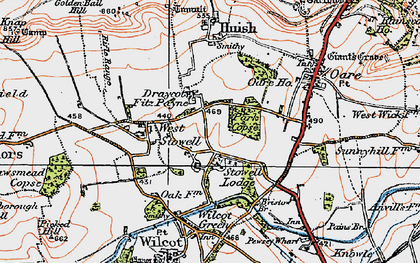 Old map of Draycot Fitz Payne in 1919