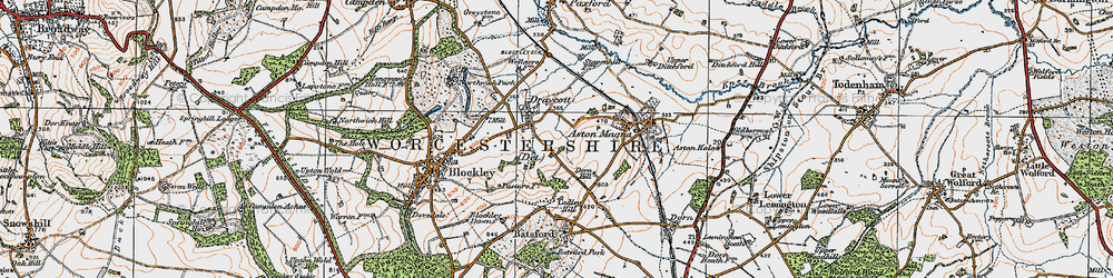 Old map of Draycott in 1919