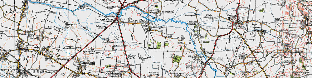 Old map of Draycott in 1919