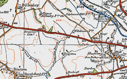 Old map of Wildmoor, The in 1919
