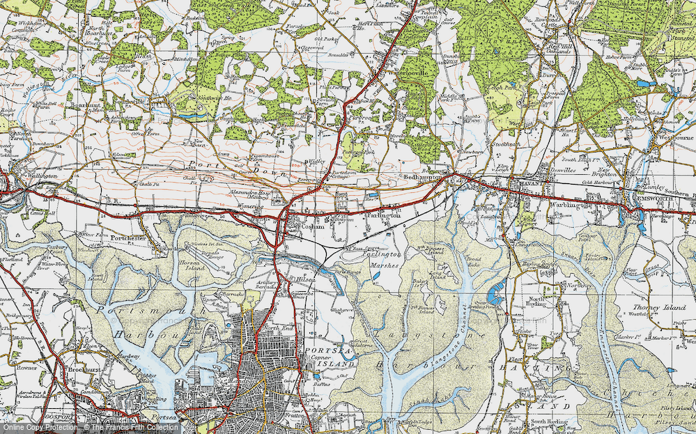 Old Map of Drayton, 1919 in 1919