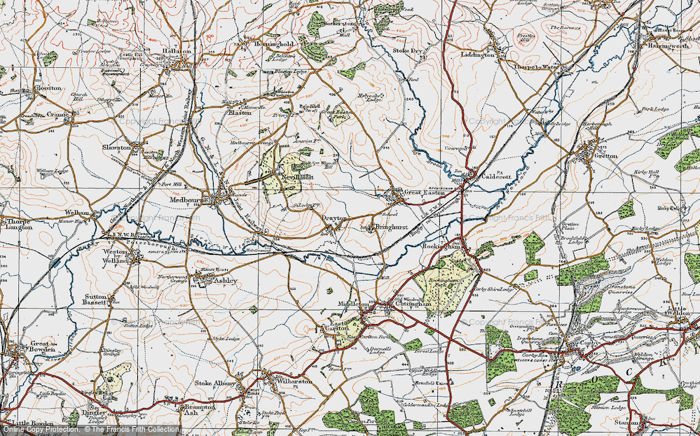 Old Map of Drayton, 1920 in 1920