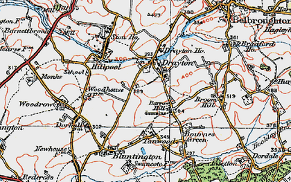 Old map of Drayton in 1921