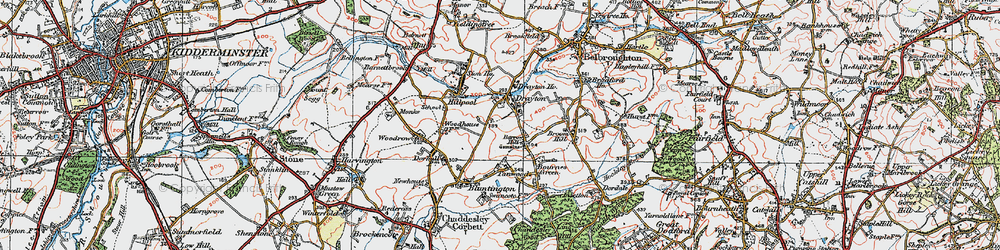 Old map of Drayton in 1921
