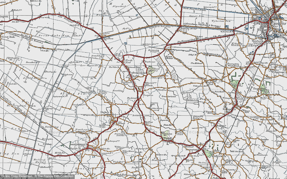 Old Map of Drayton, 1922 in 1922