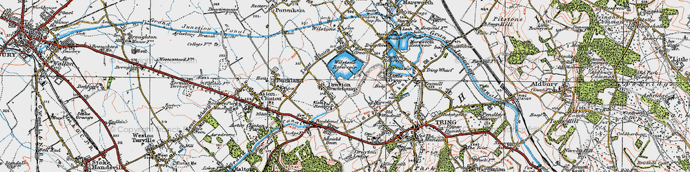 Old map of Drayton Beauchamp in 1919