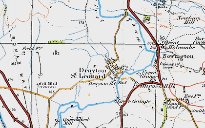 Old map of Drayton St Leonard in 1919