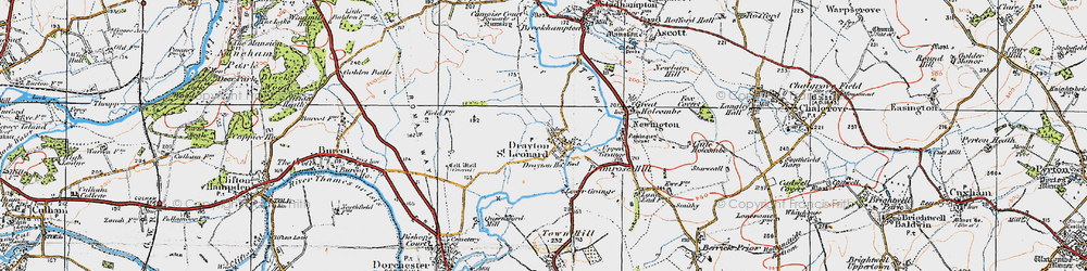 Old map of Drayton St Leonard in 1919