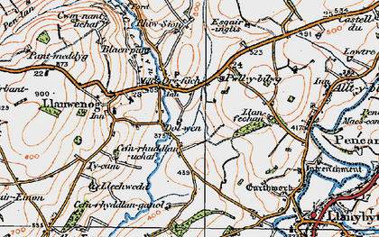 Old map of Dre-fach in 1923