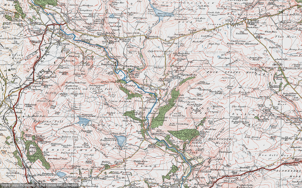 Old Map of Drebley, 1925 in 1925