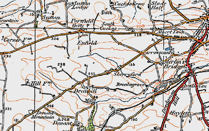 Old map of Dreenhill in 1922