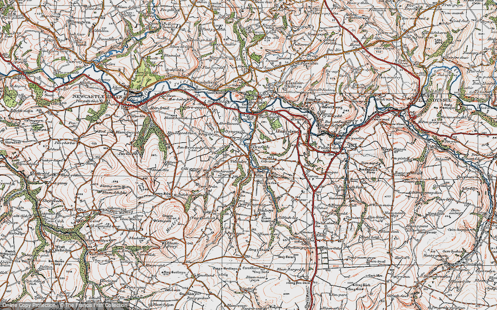 Old Map of Drefach, 1923 in 1923