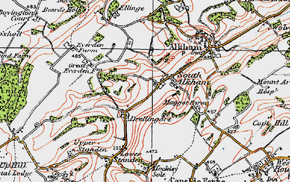 Old map of Drellingore in 1920