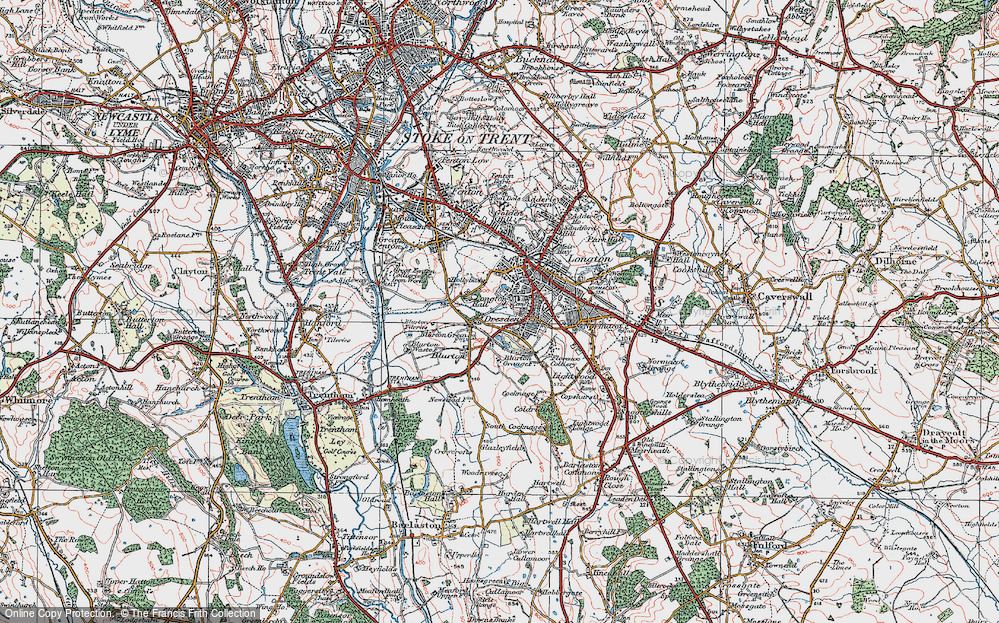 Old Map of Dresden, 1921 in 1921
