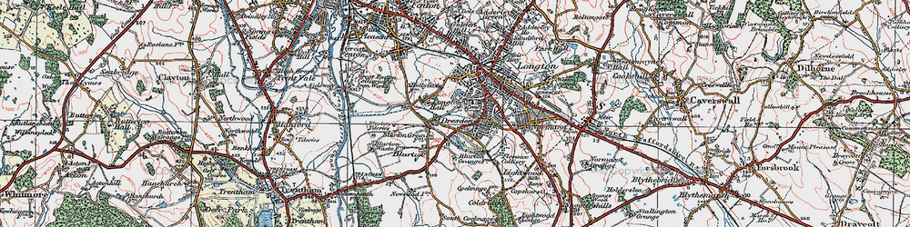 Old map of Dresden in 1921