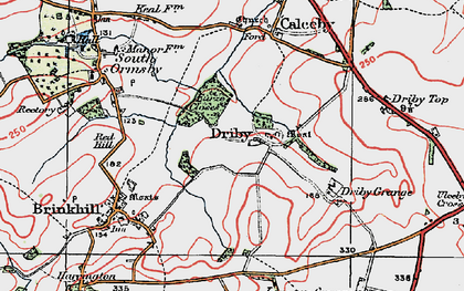 Old map of Driby in 1923