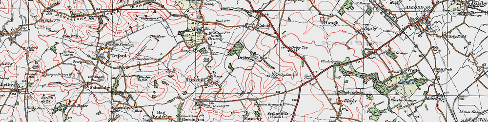 Old map of Driby in 1923
