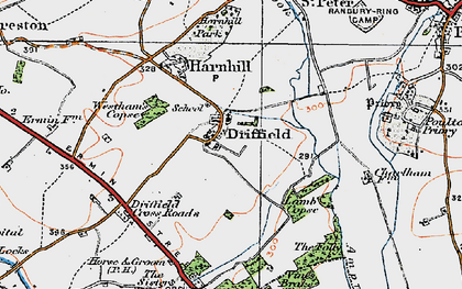 Old map of Driffield in 1919