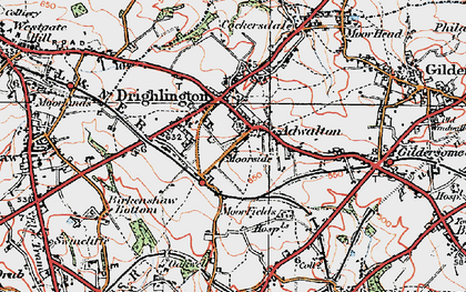 Old map of Drighlington in 1925