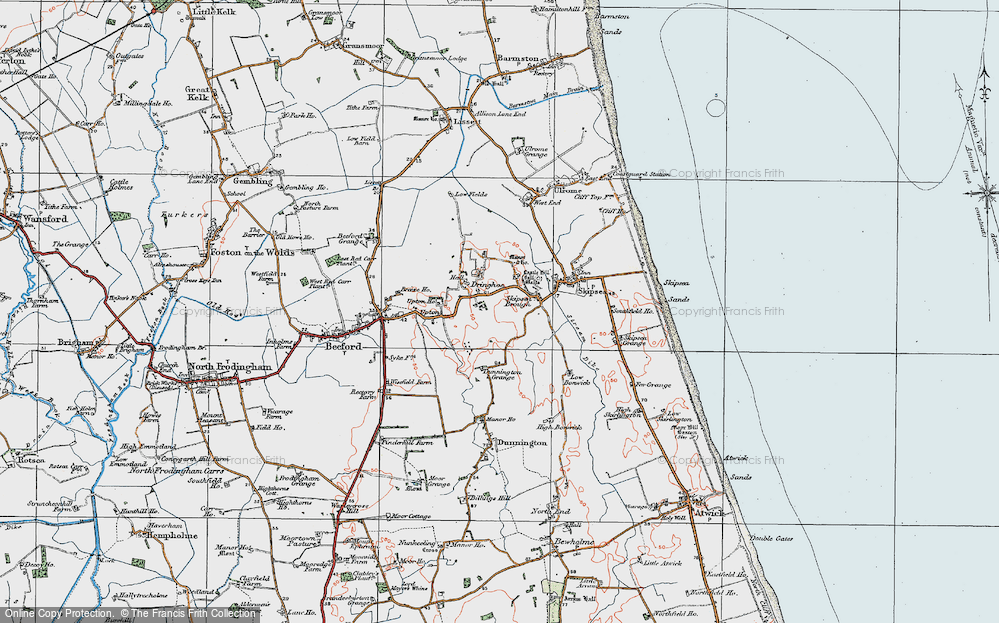 Old Map of Dringhoe, 1924 in 1924