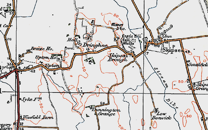 Old map of Dringhoe in 1924