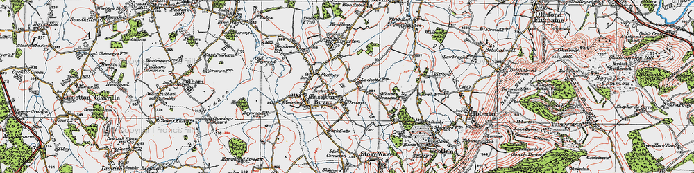 Old map of Droop in 1919