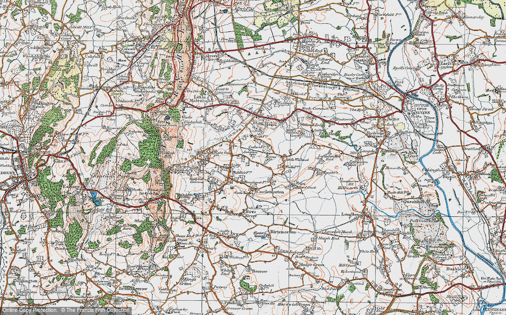 Old Map of Druggers End, 1920 in 1920