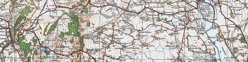 Old map of Druggers End in 1920