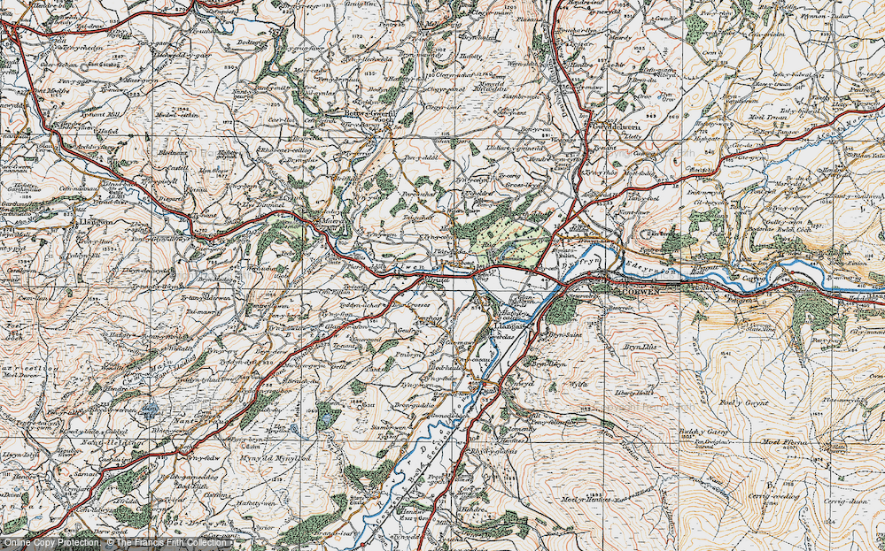 Old Map of Druid, 1922 in 1922