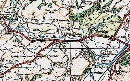 Old map of Druid in 1922