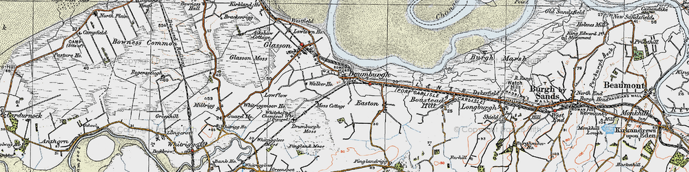 Old map of Drumburgh in 1925
