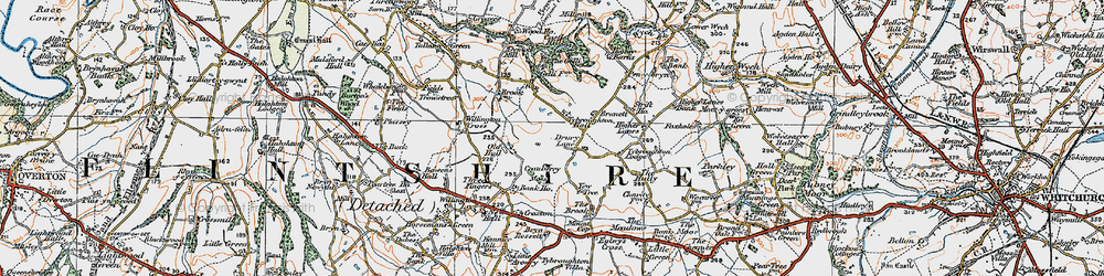 Old map of Brunett in 1921