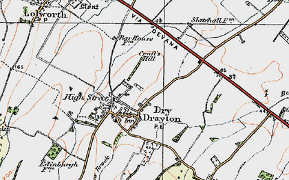 Old map of Dry Drayton in 1920