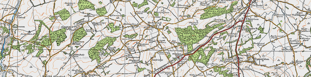 Old map of Dry Hill in 1919