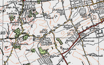 Old map of Dry Street in 1920