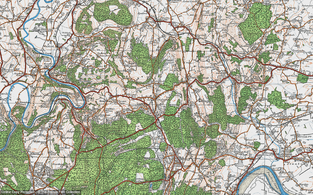 Old Map of Drybrook, 1919 in 1919