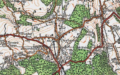 Old map of Drybrook in 1919