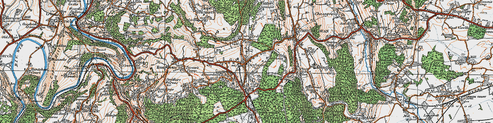 Old map of Drybrook in 1919
