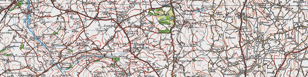 Old map of Drym in 1919