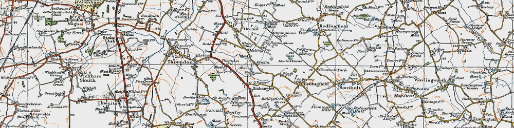 Old map of Dublin in 1921