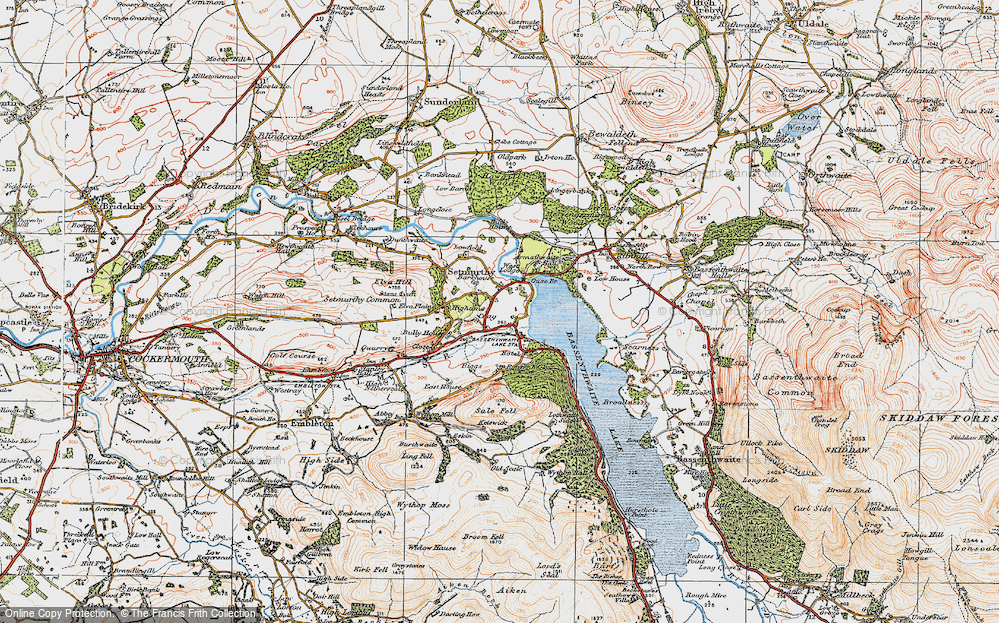 Old Map of Historic Map covering Routenbeck in 1925