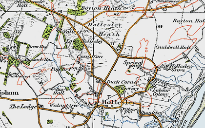 Old map of Duck Corner in 1921